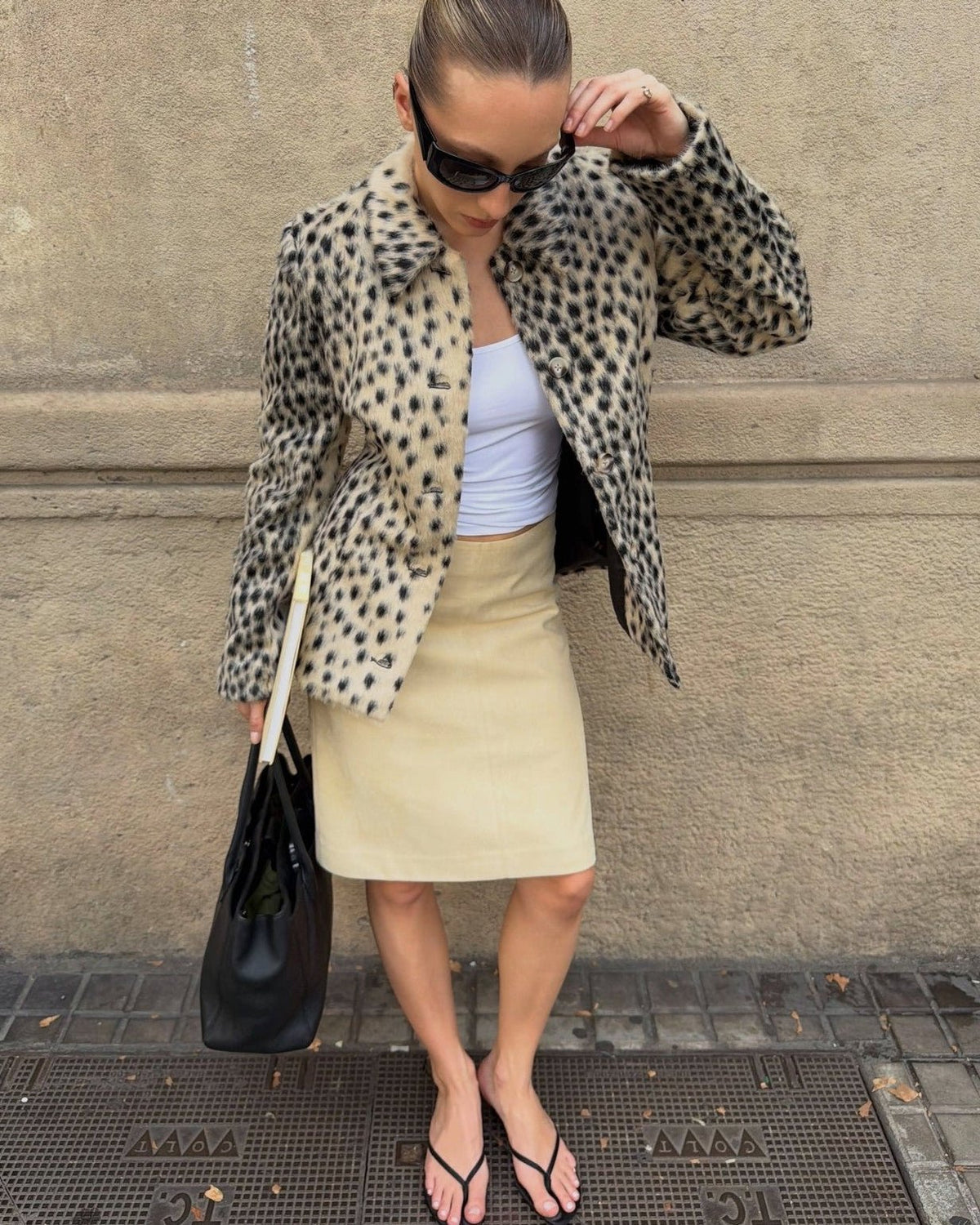 Maria Falda Midi de Terciopelo de Tiro Bajo
