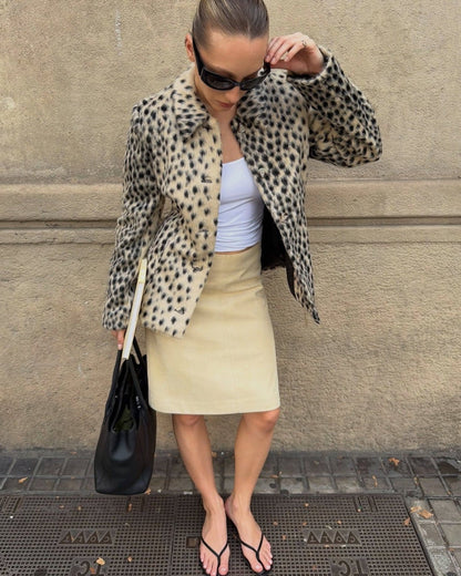 Maria Falda Midi de Terciopelo de Tiro Bajo