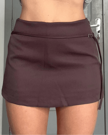 Jessica Falda Pantalón con Cierre Lateral y Cinturón