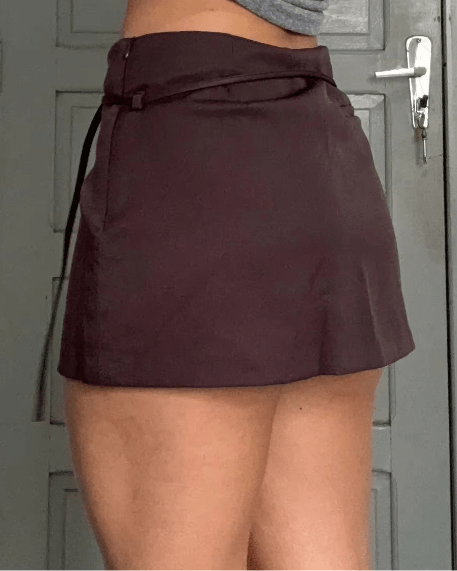 Jessica Falda Pantalón con Cierre Lateral y Cinturón