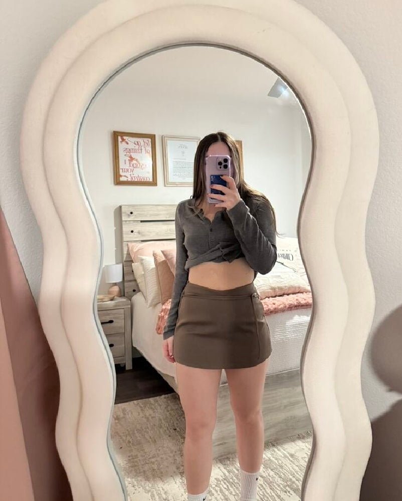 Jessica Falda Pantalón con Cierre Lateral y Cinturón